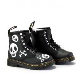 Ref 0009 B.JPG tens boots 1460 X BONES HYDRO en cuir à lacets junior pointure 22 Dr Martens 1460 X Bones Hydro Leather Junior 22