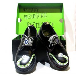 Ref 0023 A.JPG Dr Martens 1461 WB BEETLEJUICE en cuir pointure 37 Dr Martens 1461 WB Beetlejuice Leather 37